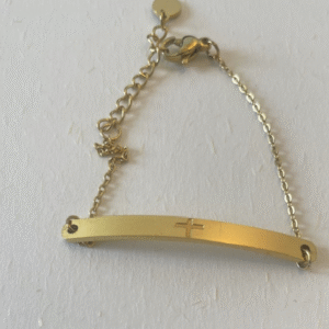 BRACELET-MINI-BRACE-RECT-CROSS-GOLD --- B0GGS23XSV